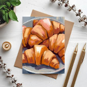 Croissants Fresh Bakery Painting Card