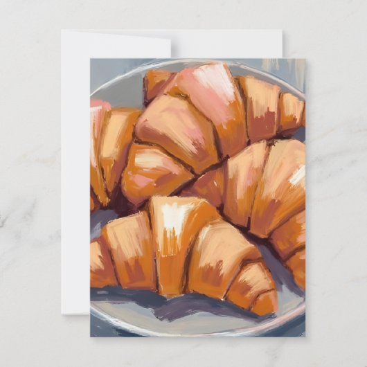 Croissants Fresh Bakery Painting Card (正面)