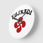 Croix Basque Euskadi Rouge ラウンド壁時計 (傾斜)