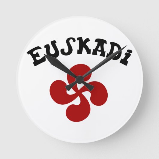 Croix Basque Euskadi Rouge ラウンド壁時計 (正面)