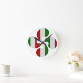 Croix Basque Multicouleurs ラウンド壁時計 (ホーム)