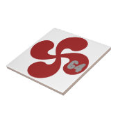 Croix basque rouge 64 Lauburu タイル (側面)