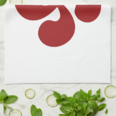 Croix Basque Rouge Lauburu キッチンタオル (折り畳み)