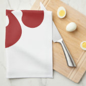 Croix Basque Rouge Lauburu キッチンタオル (四つ折り)