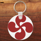 Croix Basque Rouge Lauburu キーホルダー (正面)