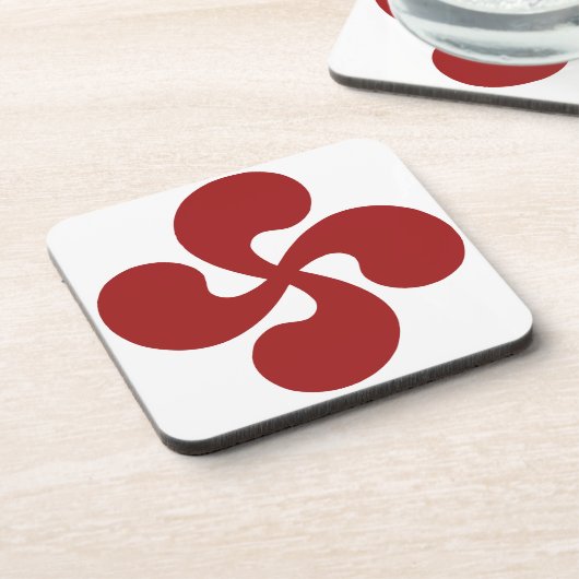 Croix Basque Rouge Lauburu コースター (左側)