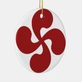 Croix Basque Rouge Lauburu セラミックオーナメント (右)