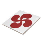 Croix Basque Rouge Lauburu タイル (側面)