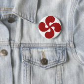 Croix Basque Rouge Lauburu 缶バッジ (インサイチュ)