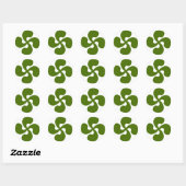 Croix Basque Verte ラウンドシール (シート)