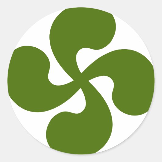 Croix Basque Verte ラウンドシール (正面)