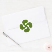 Croix Basque Verte ラウンドシール (封筒)