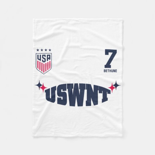 Croix Bethune 20 White Uswnt Officially Licensed  フリースブランケット (正面)