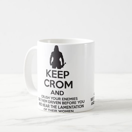 Cromを保ち、あなたの敵を押しつぶして下さい コーヒーマグカップ (正面左)