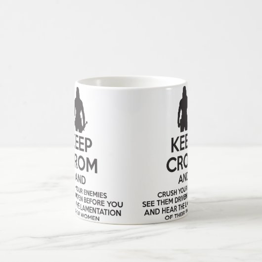 Cromを保ち、あなたの敵を押しつぶして下さい コーヒーマグカップ (中央)