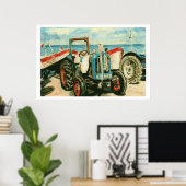 Cromerのトラクター – プリントまたはポスター ポスター (ホームオフィス)