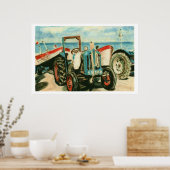 Cromerのトラクター – プリントまたはポスター ポスター (キッチン)