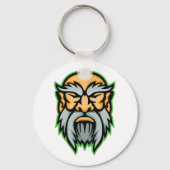 Cronos Greek God Grey Beard Keychain キーホルダー (正面)