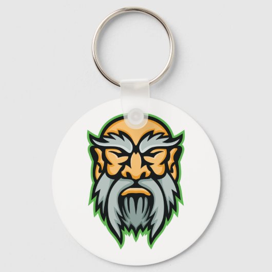 Cronos Greek God Grey Beard Keychain キーホルダー (正面)