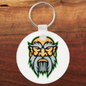 Cronos Greek God Grey Beard Keychain キーホルダー (正面)