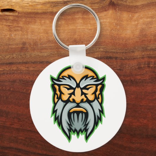 Cronos Greek God Grey Beard Keychain キーホルダー (正面)