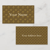 Crons & Lilyパターン+テキストまたはサイン 名刺 (正面/裏面)