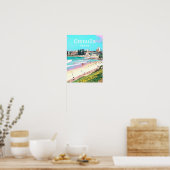 Cronulla Sydney beachside Summer travel print ポスター (キッチン)