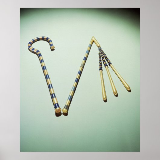 Crook and flail, from the Tomb of Tutankhamun ポスター (正面)