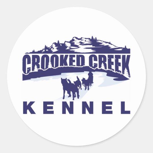 Crooked Creek Kennelウィンドウステッカー ラウンドシール (正面)