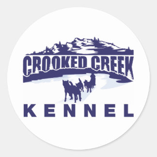 Crooked Creek Kennelウィンドウステッカー ラウンドシール