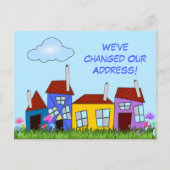 Crooked Houses and Flowers "引っ越しました"はがき 案内ポストカード (正面)