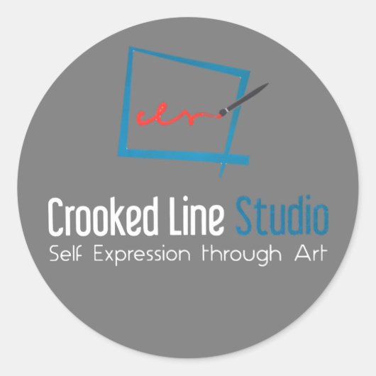 Crooked Line Studioスタンプ ラウンドシール (正面)
