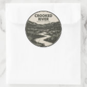 Crooked River National Grassland Oregon Stream ラウンドシール (バッグ)