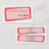 Crooked Squares名刺 名刺 (正面/裏面)