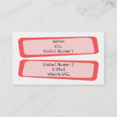 Crooked Squares名刺 名刺 (裏面)