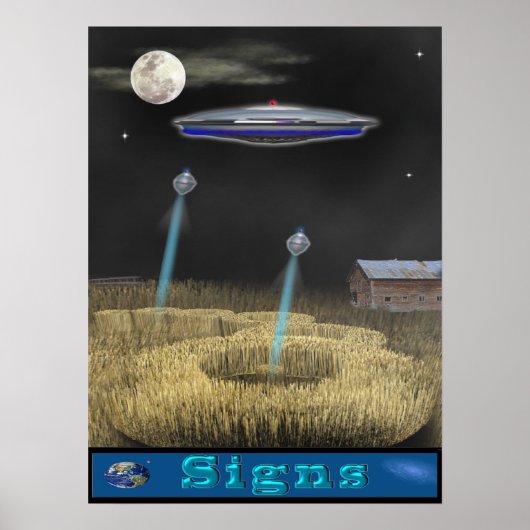 crop circle ufo poster ポスター (正面)