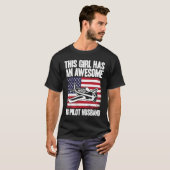 Crop Duster American Flag AG Pilot Wife Tシャツ (正面フル)
