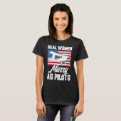 Crop Duster American Flag Real Women Marry AG Pilo Tシャツ (正面フル)