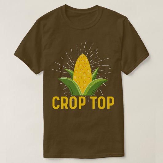 Crop Top Corn Healthy Vegetable  Tシャツ (デザイン正面)