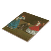 croquetのゲーム1866年(キャンバスの油) タイル (側面)