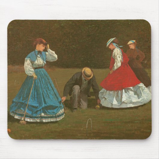 croquetのゲーム1866年(キャンバスの油) マウスパッド (正面)