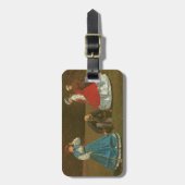 croquetのゲーム1866年(キャンバスの油) ラゲッジタグ (正面縦)