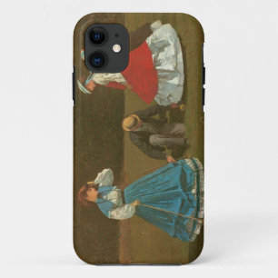 croquetのゲーム1866年(キャンバスの油) iPhone 11 ケース
