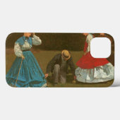 croquetのゲーム1866年(キャンバスの油) Case-Mate iPhoneケース (裏面 (横))