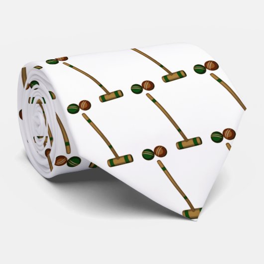 Croquetの木槌および球 ネクタイ (ロール)