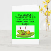 CROQUETプレーヤーの冗談 カード (黄色い花)