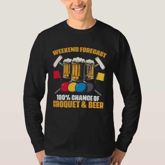 Croquet And Beer Croquet Player Croqueting Croque Tシャツ (正面)