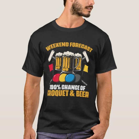 Croquet And Beer  Croquet Player Croqueting Croque Tシャツ (正面)