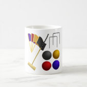 Croquet Equipment Set Mallet Balls Hoops コーヒーマグカップ (中央)