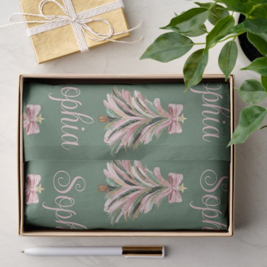 Croquette Bow Christmas Tree Personalized Name 薄葉紙 (ギフト)